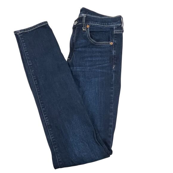 Gap Jeans Dark Blue Skinny Mid Rise Womens Size 8 Tall New Without Tags - Picture 4 of 6